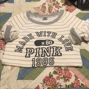 VS Pink Varsity Sweatshirt